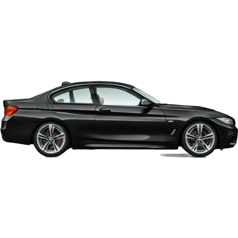 modern Black BMW Car from the Side emoji