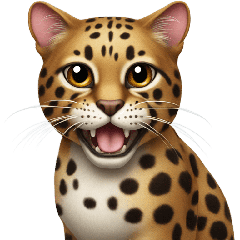 Mean leopard cat emoji