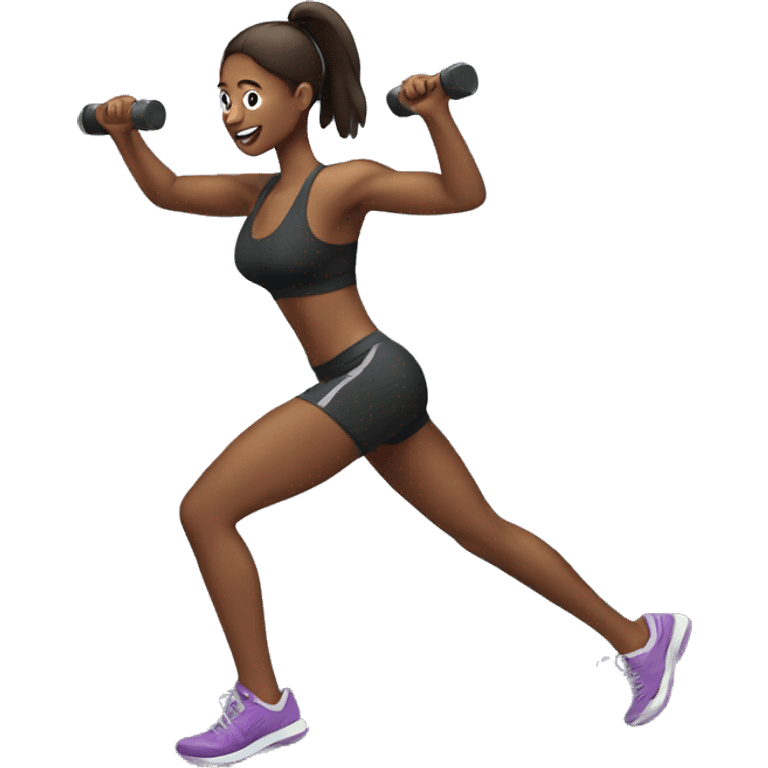 Woman working out emoji