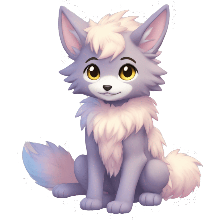 Anthro-Pastel-Fur-Sona-Chibi-Shiny-Fakémon full body emoji