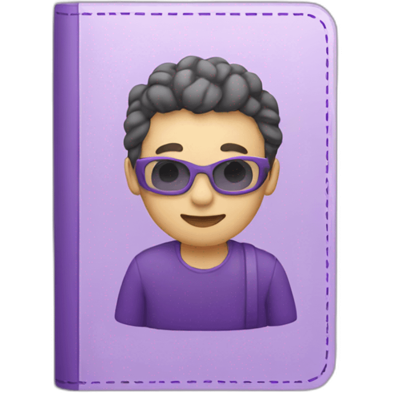 A small purple passport  emoji