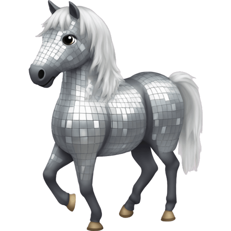 Mirrorball horse emoji