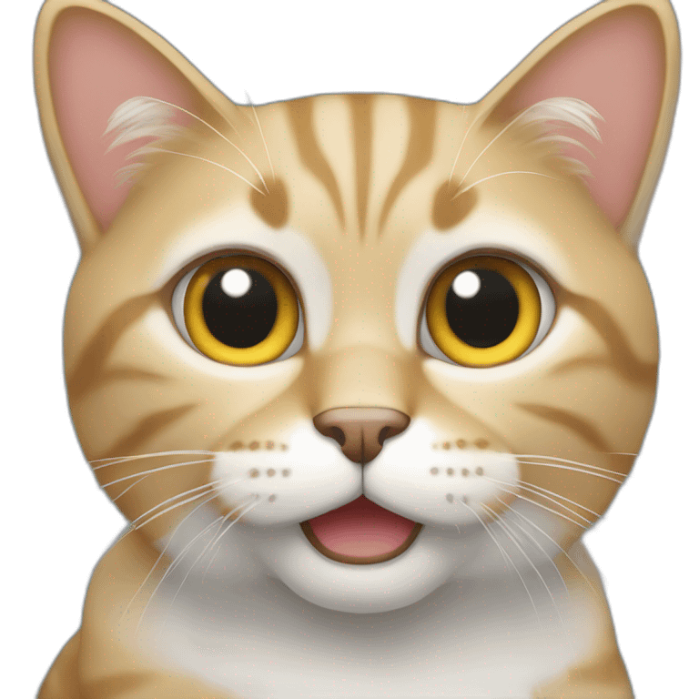 Un gato con microfono emoji