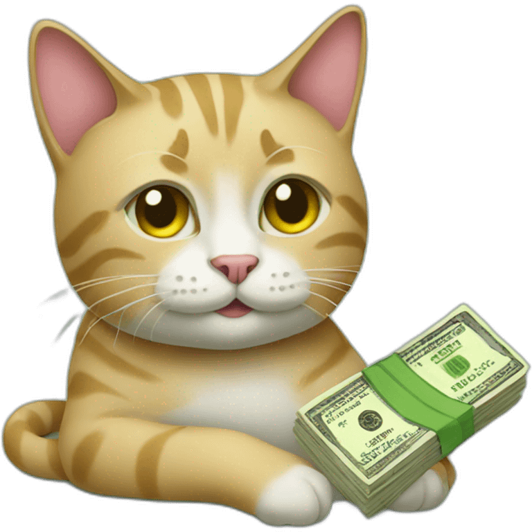 cat with money emoji