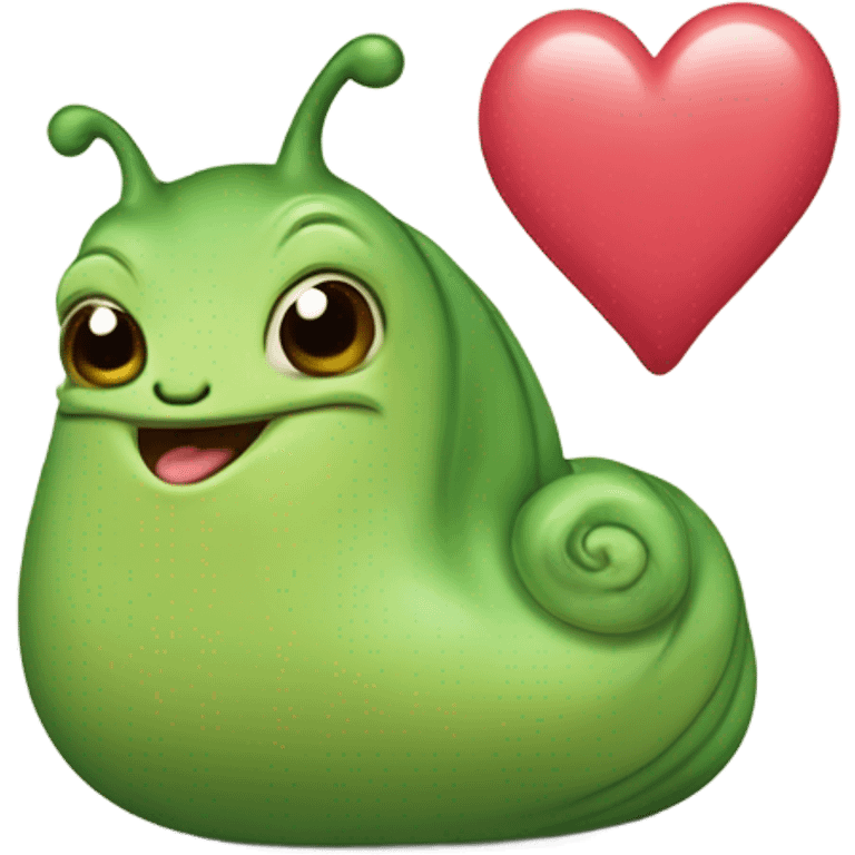 slug with heart emoji