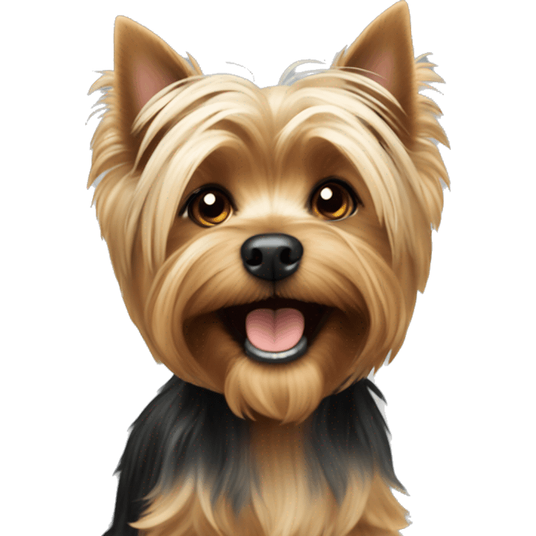 Happy Yorkshire terrier  emoji