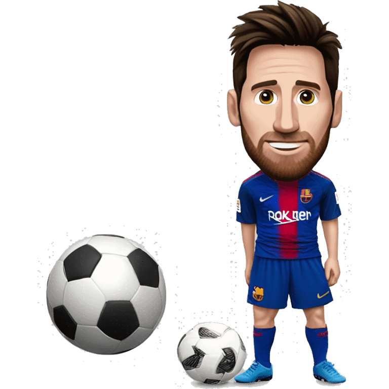 Messi tirando dedl emoji