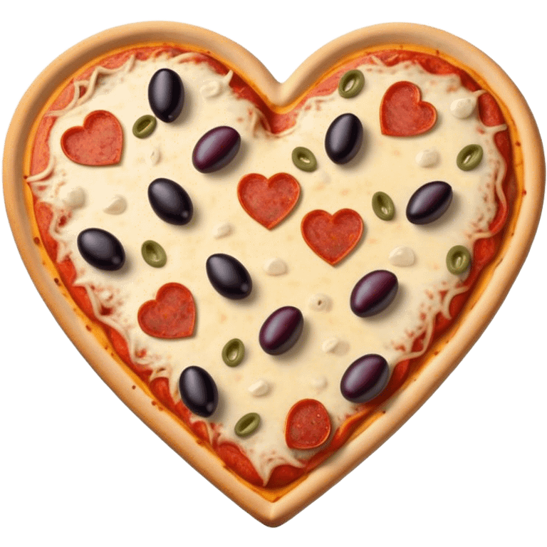 pizza heart olive color  emoji