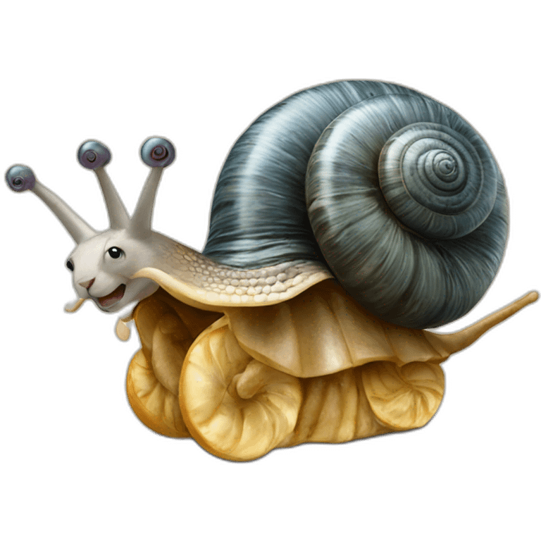 escargot sur lion emoji