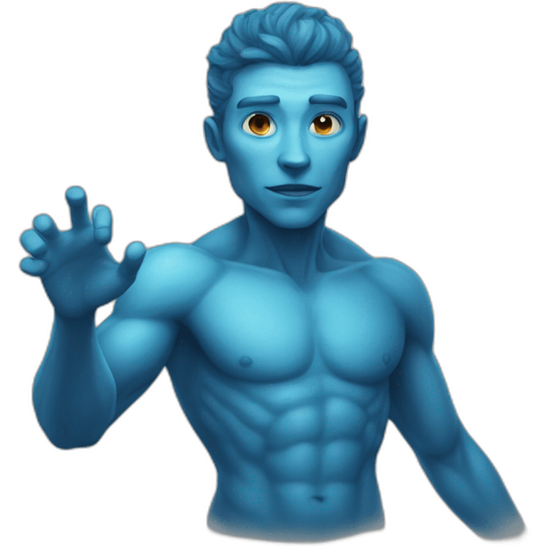 blue-skinned air-elemental man emoji