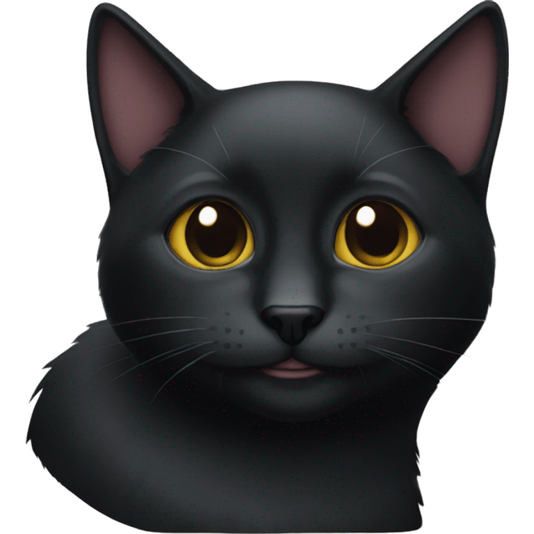 a black cat emoji