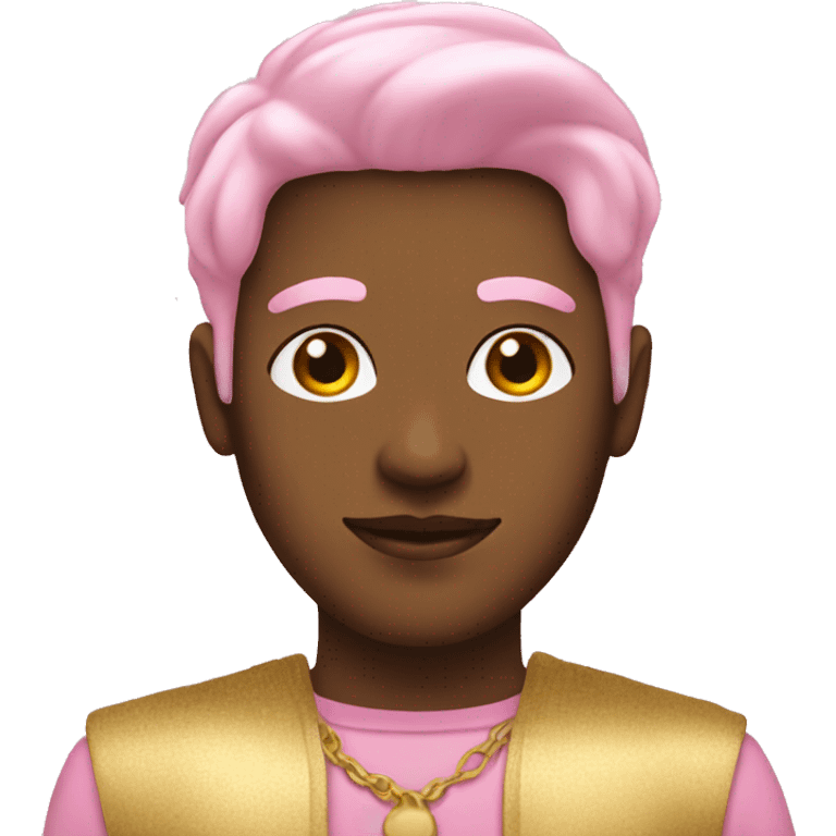 pink and gold person emoji