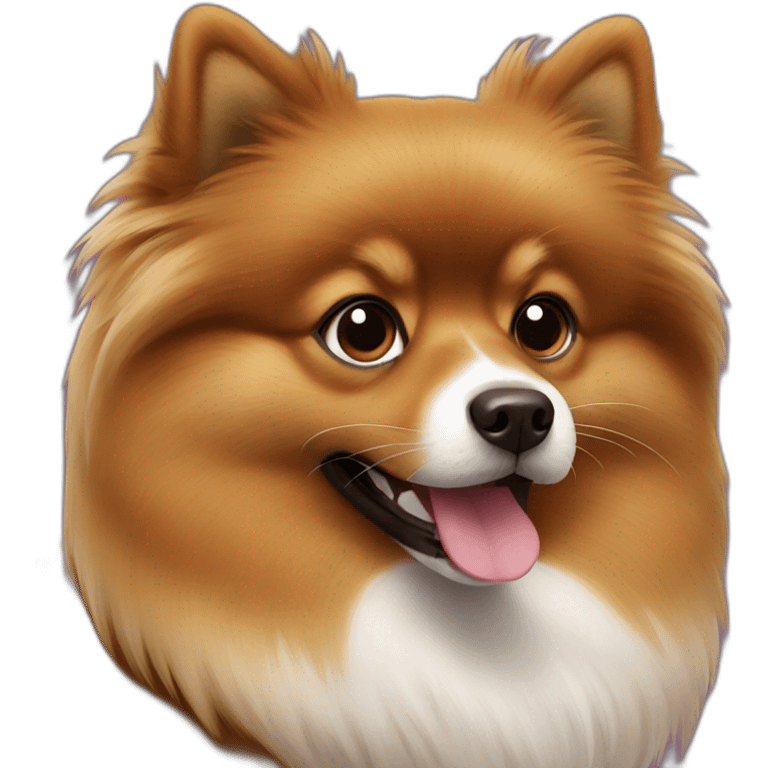 Brown Pomerania happy emoji