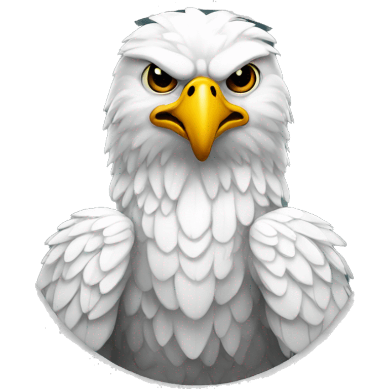 white hawk mascot emoji