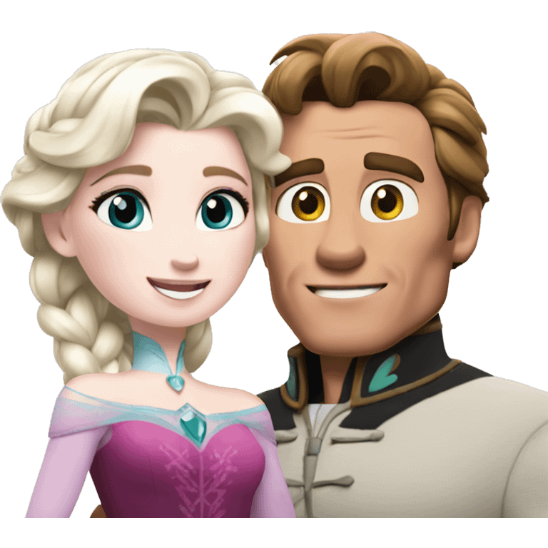 Arnold with Elsa from Frozen emoji