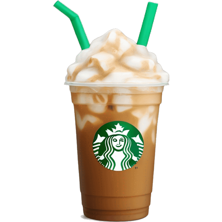 Starbucks iced chai tea latte with ice emoji