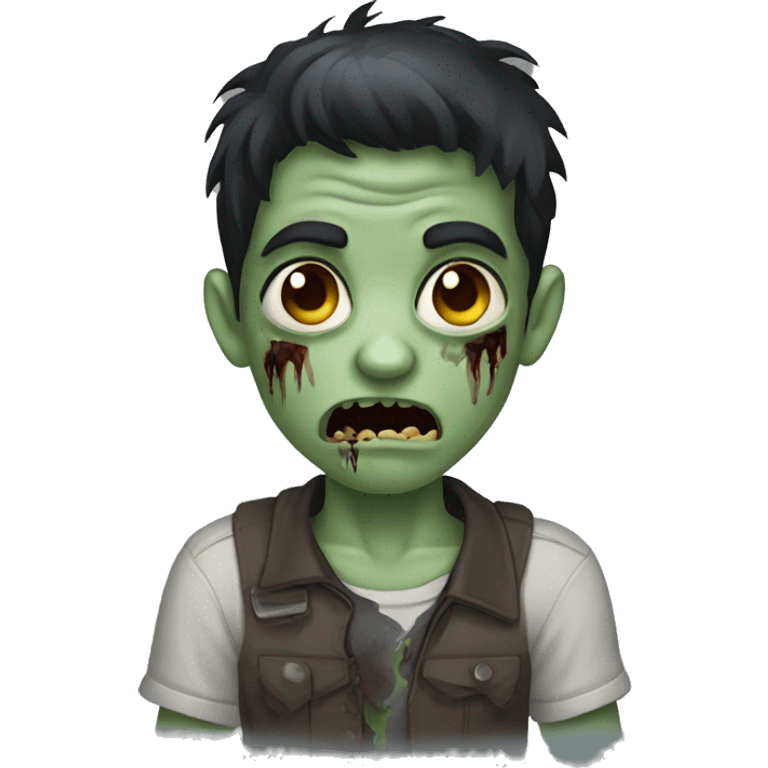 boy zombie with dark hair emoji