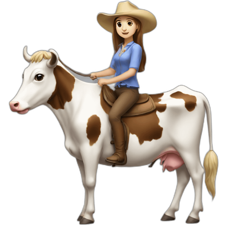 Reverse girl cow rode emoji