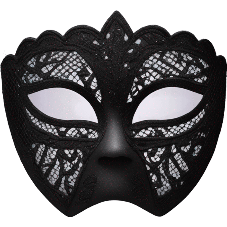 black lace mask with diamonds  emoji