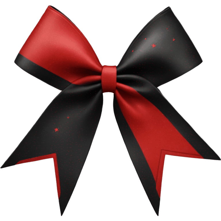 Red and black all star cheer bow emoji