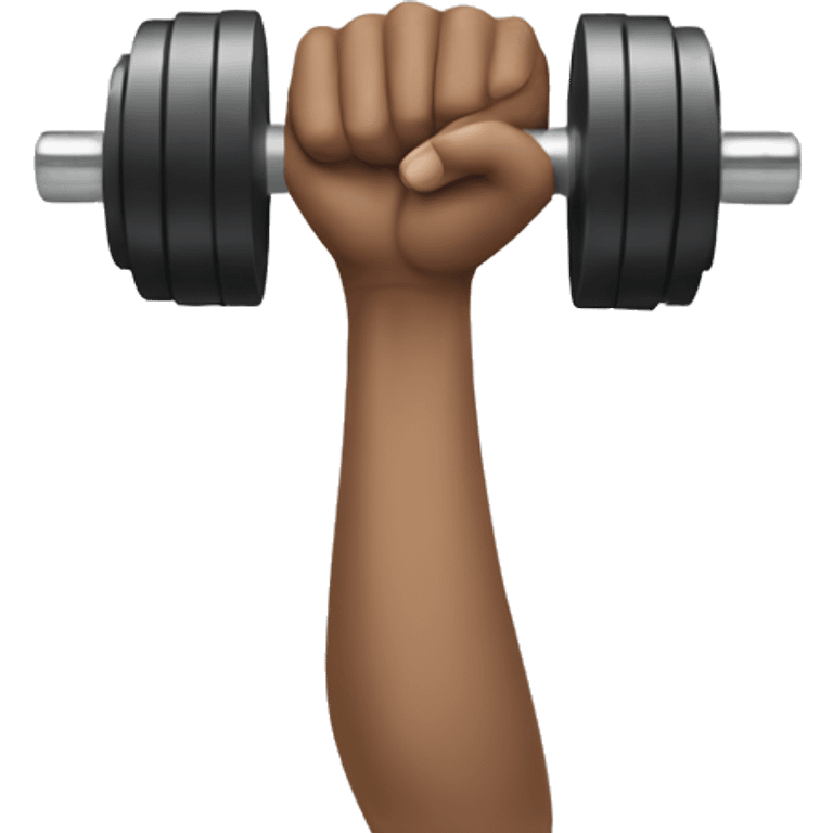 one white hand with dumbbells emoji