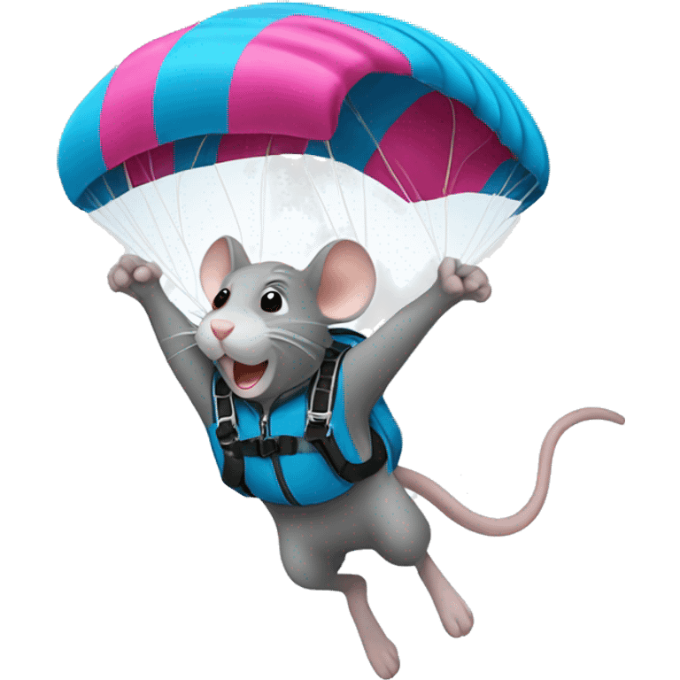 gray rat sky diving emoji