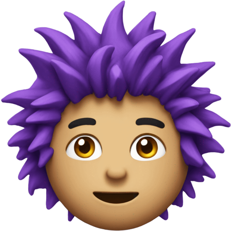 Messy, spiky purple hair emoji emoji