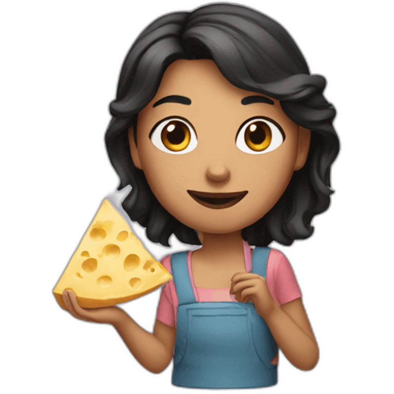 Alina with cheese emoji