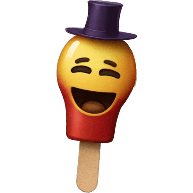 freddy from fnaf crying with joy whilst sucking on a popsicle emoji