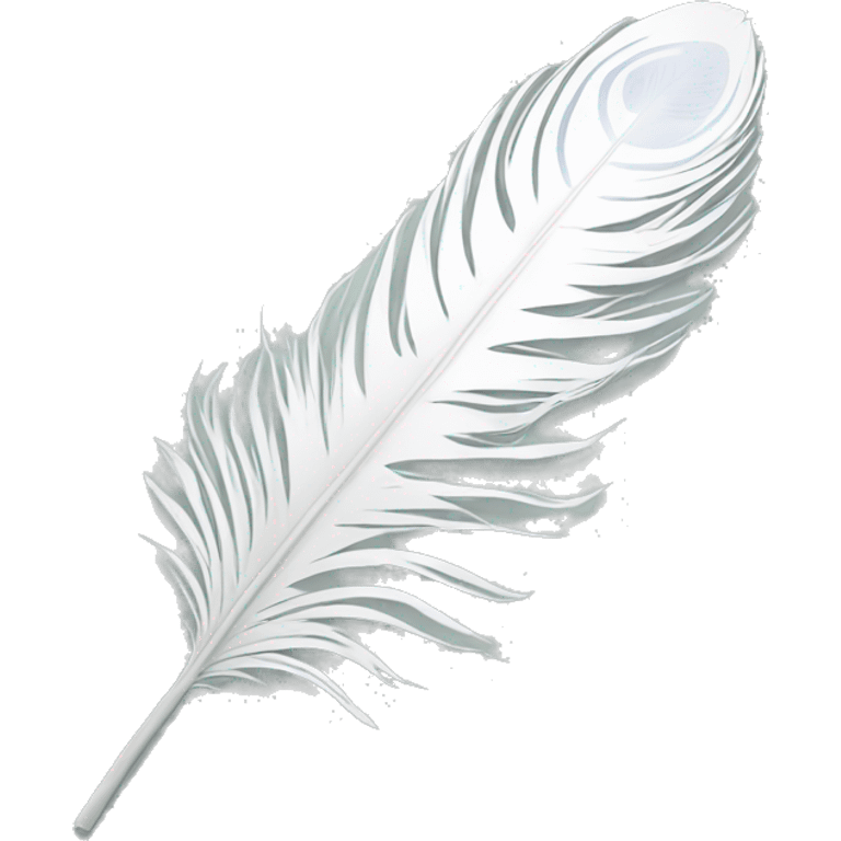 White peacock feather  emoji