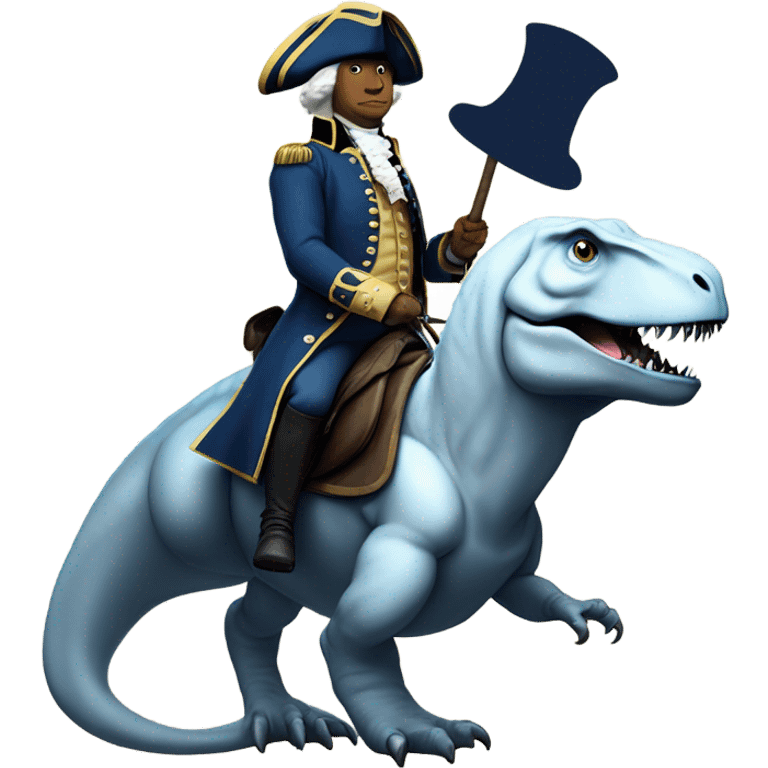 George Washington on T-Rex emoji