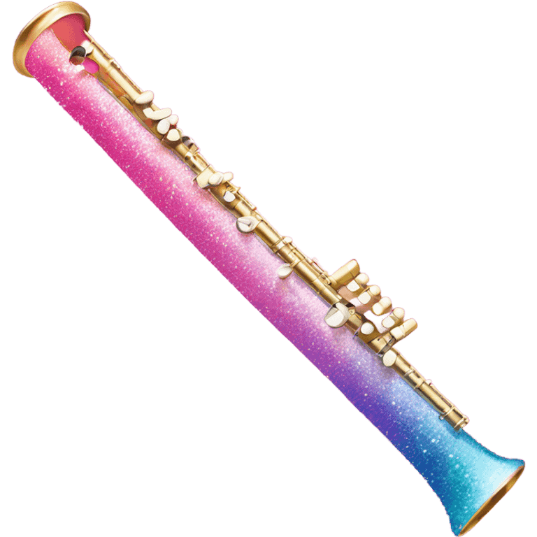 Pink ombre flute with glitter  emoji