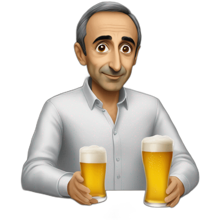 Eric Zemmour qui bois une bière emoji