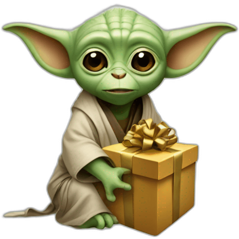 star wars yoda monkey present emoji