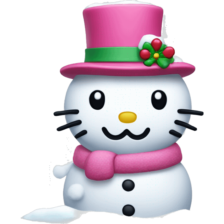 Hello kitty snow man  emoji