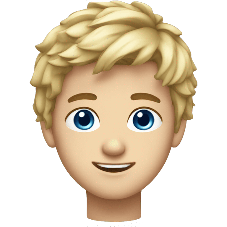 teen boy dirty blonde hair blue eyes cute emoji