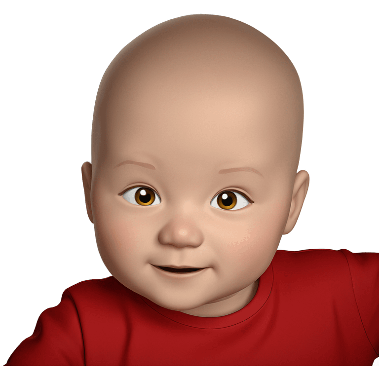 bald boy with a smile emoji