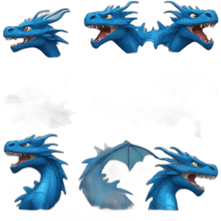 Angry blue dragon emoji