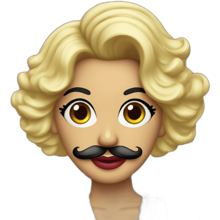 palestino drag queen con bigote emoji