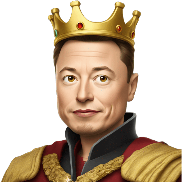 Elon musk as king emoji