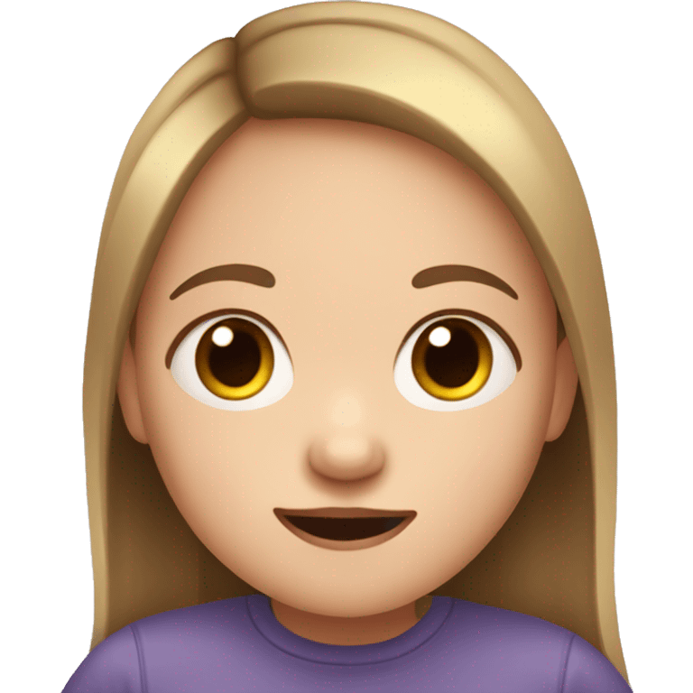 Autistic girl with Down syndrome  emoji