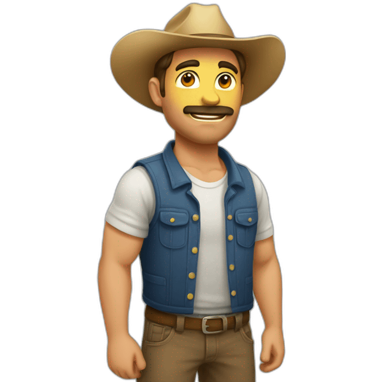 Agriculteur musclé emoji