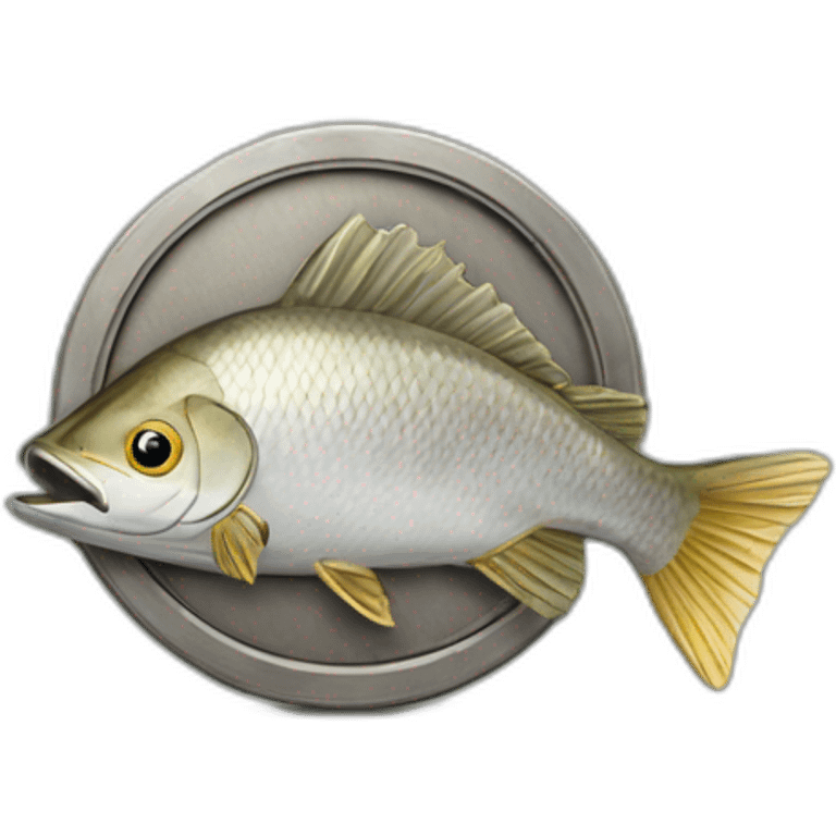 Latvian coin lats with fish emoji