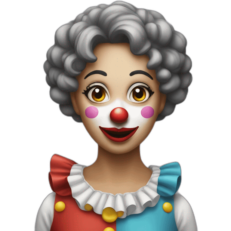 Sweet woman clown emoji