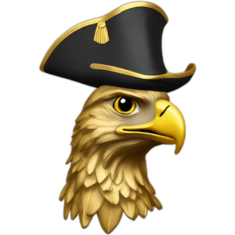 statue golden eagle with napoleon tricorne hat emoji