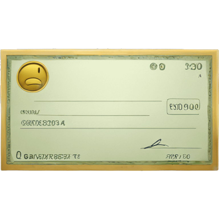 cheque bancario emoji