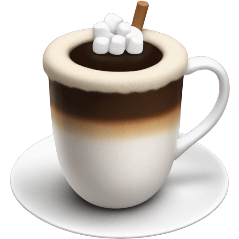 cup of coffee with marshmellows and straw emoji