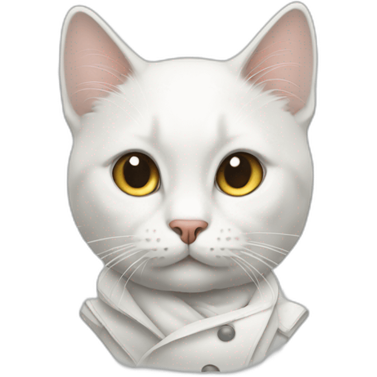 Cat with white coat  emoji