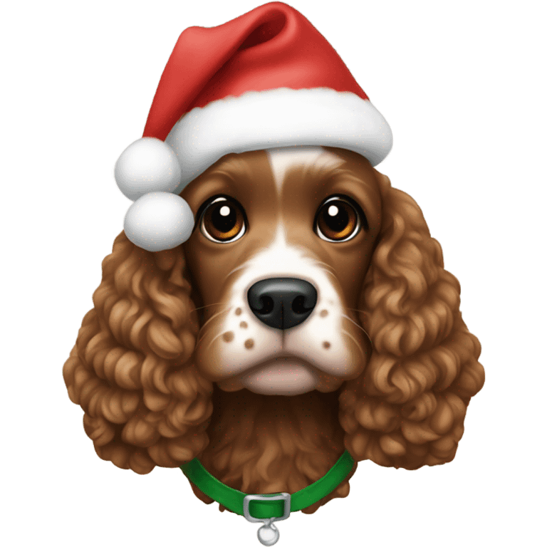 Christmas cocker poo emoji