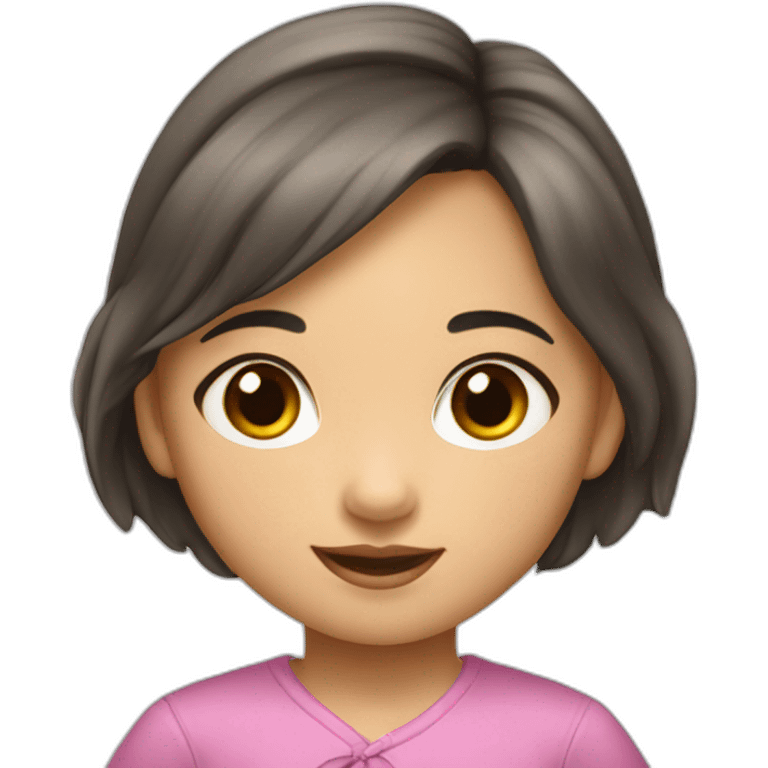 Niña pequeña de cabello chino  emoji